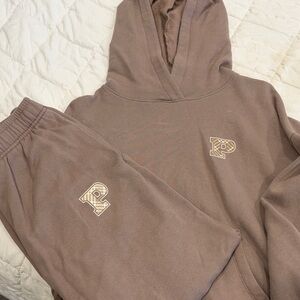 Victoria's Secret Taupe Hoodie and Joggers Set